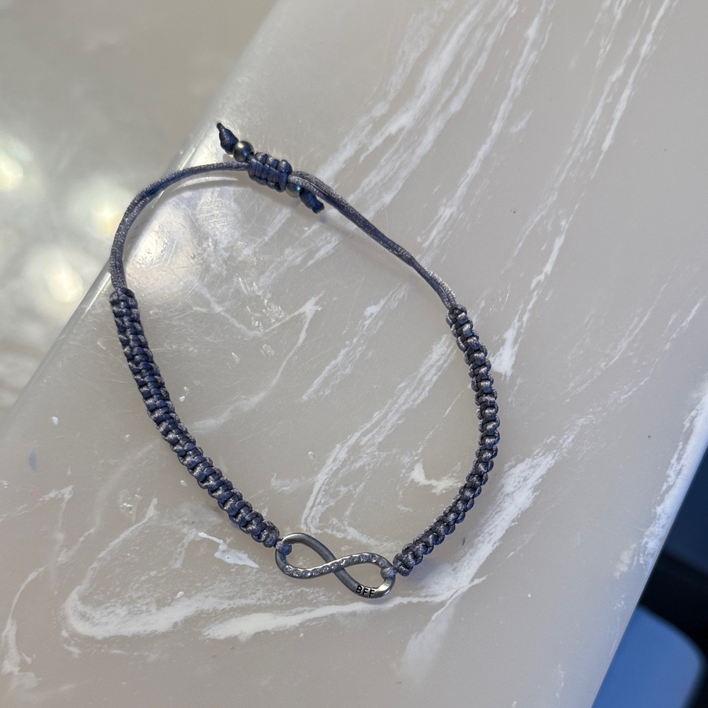 Purple and silver Infinity Friendship Bracelet